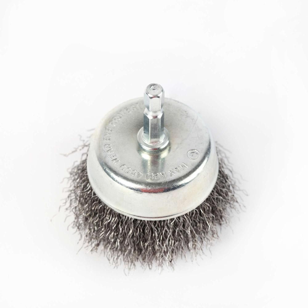 Щетка PATRIOT чашеобразная для дрели, 75 мм НЕХ, жесткая, металлическая - изображение 2