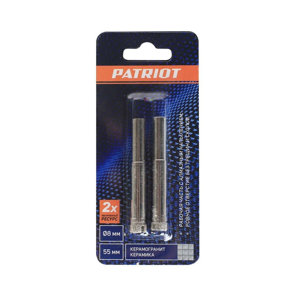Сверло алмазное PATRIOT  по керамограниту и керамике 8 мм, 2 штуки - изображение 3