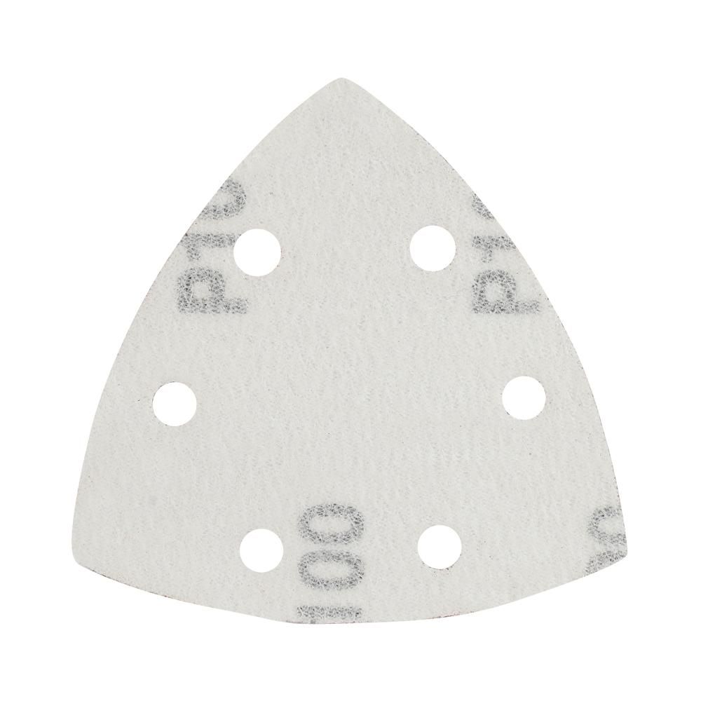 Треугольник шлифовальный PATRIOT на липучке / 80х80х80мм / Р100 / 6 отверстий / 5 шт / абразивный - изображение 2
