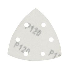 Треугольник шлифовальный PATRIOT на липучке / 80х80х80мм / Р120 / 6 отверстий / 5 шт / абразивный - изображение 6