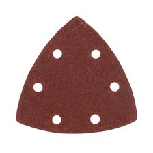 Треугольник шлифовальный PATRIOT на липучке / 80х80х80мм / Р60 / 6 отверстий / 5 шт / абразивный - изображение 5