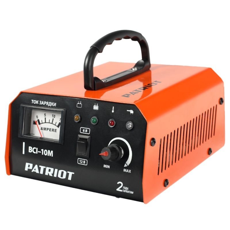 Зарядное устройство PATRIOT BCI-10 M, 10А, для 6/12В, автомобильная зарядка для аккумуляторов