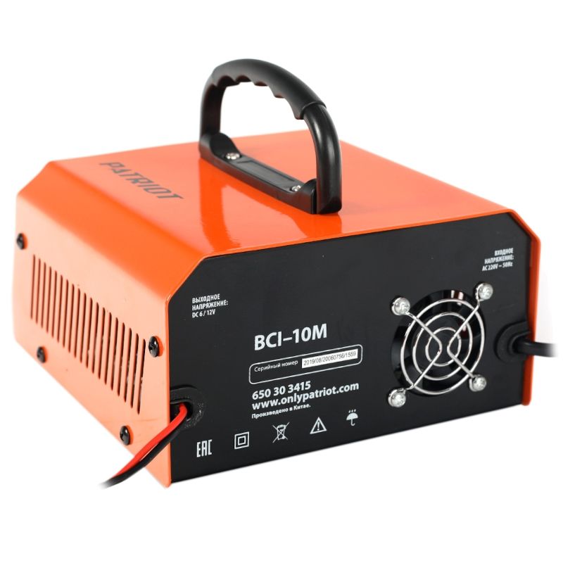 Зарядное устройство PATRIOT BCI-10 M, 10А, для 6/12В, автомобильная зарядка для аккумуляторов - изображение 2