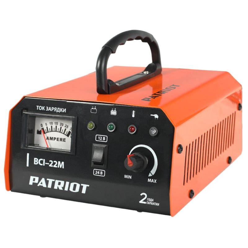 Зарядное устройство PATRIOT BCI-22M, 20А, 400А*ч, зарядка для аккумуляторов