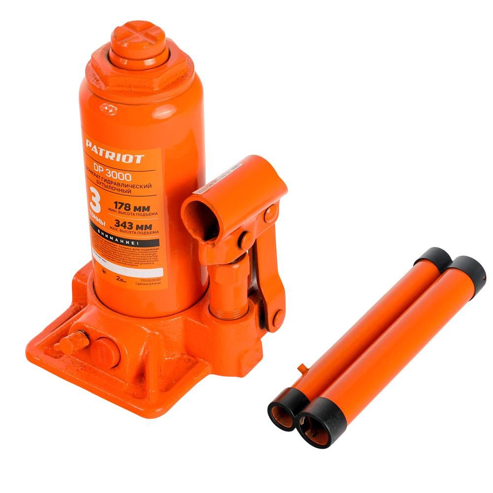 Домкрат бутылочный PATRIOT DB 3000 3T, высота подхвата 185мм - изображение 2