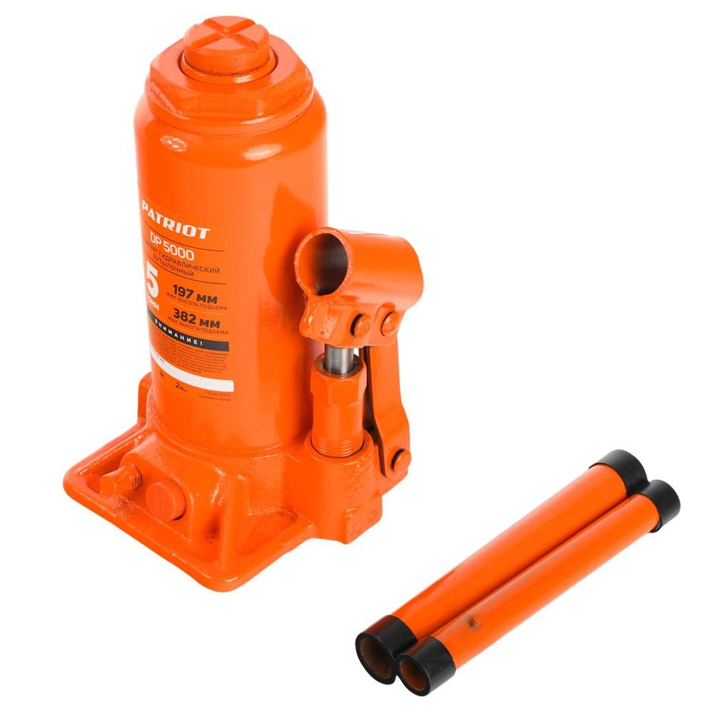 Домкрат бутылочный PATRIOT DB 5000 5T, высота подхвата 185мм - изображение 2