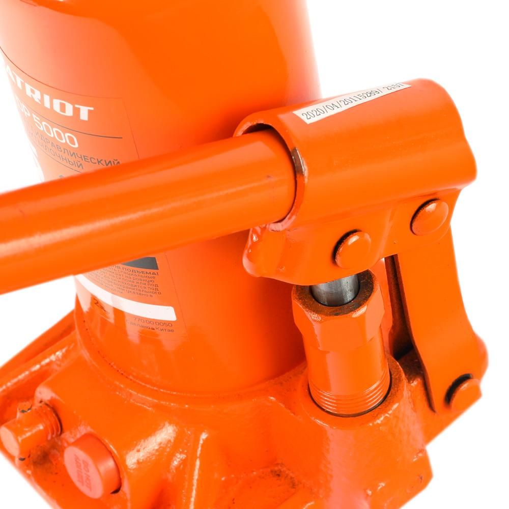 Домкрат бутылочный PATRIOT DB 5000 5T, высота подхвата 185мм - изображение 7