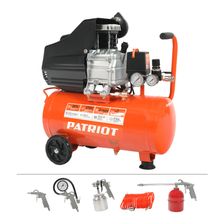 Компрессор поршневой масляный PATRIOT EURO 24-240K2 + набор пневмоинструмента - изображение 4