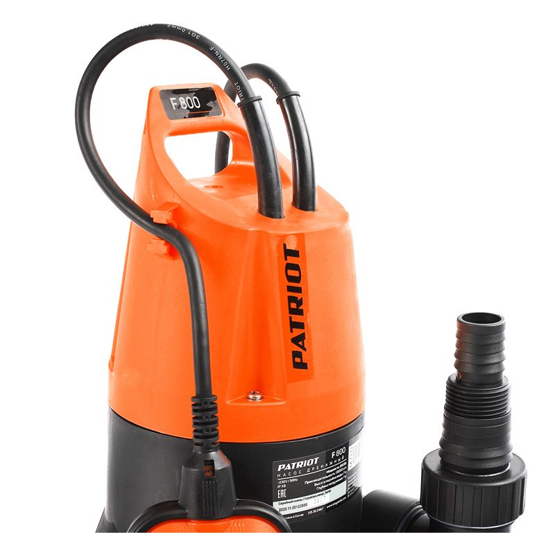 Дренажный насос для грязной воды PATRIOT F 800, 810Вт - изображение 6