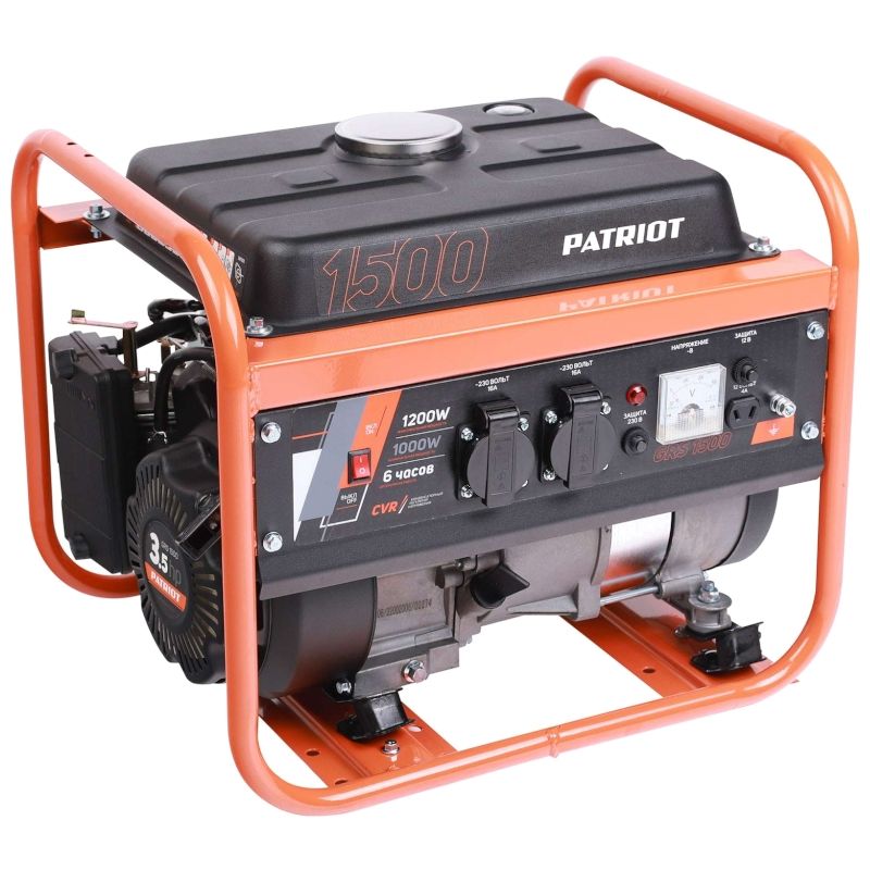 Генератор бензиновый PATRIOT GRS 1500, 1,2 кВт, 3лс, объем 6л - изображение 2