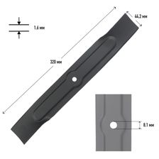 Нож для газонокосилки PATRIOT MBS 321 для газонокосилки PT1433E, дли ножа 321мм, посадочное отверсти - изображение 6