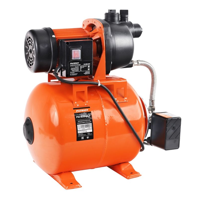 Насосная станция для воды PATRIOT PW 800-20 P для дачи и дома 800Вт, 3000л*час, объем 20л - изображение 15