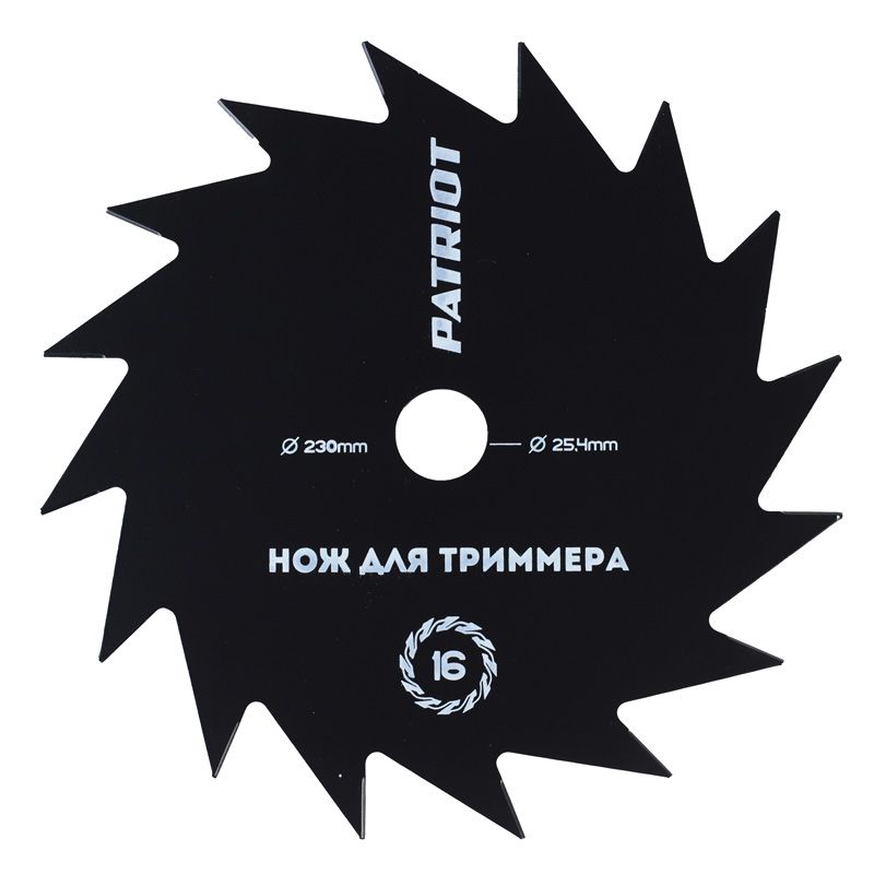 Нож для садового триммера PATRIOT TBS-16 230х25.4мм 16 зубьев