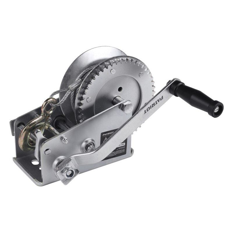 Лебедка ручная барабанная PATRIOT WH 1500B, усилие 1500 кг, трос 8м - изображение 4