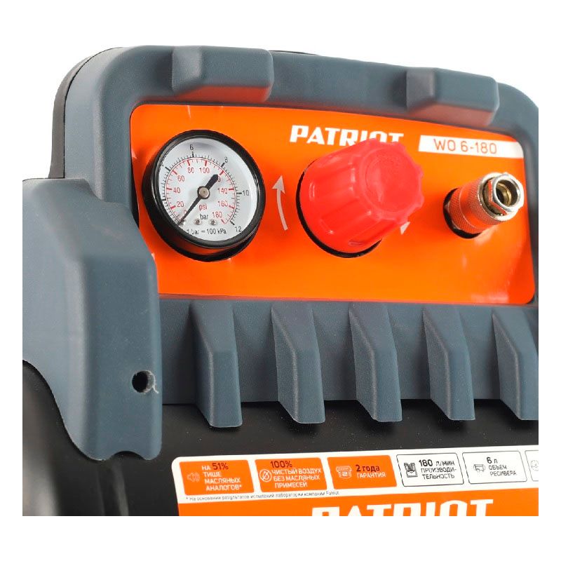 Компрессор поршневой безмасляный PATRIOT WO 6-180 - изображение 8
