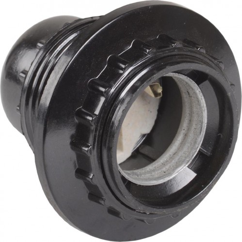 Патрон для лампы IEK Пкб27-04 e27 с кольцом, карболитовый (с этикет.) EPK11-04-01-K01