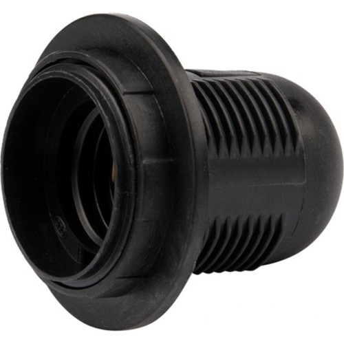 Патрон для лампы подвесной REXANT 11-8826 пластиковый термостойкий с кольцом Е27, черный