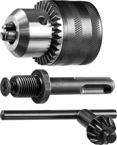 Патрон ключевой для дрели ЗУБР МАСТЕР 13 мм, "sds+" адаптер, ключ для патрона, посадочна 29081-H3