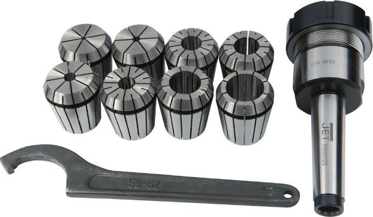 Патрон цанговый JET JE59500025 МК-3/ER40 с набором из 8 цанг 3-26 мм 59500025