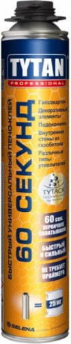 Пена-клей Tytan GUN 60 секунд (750мл) тов-203244