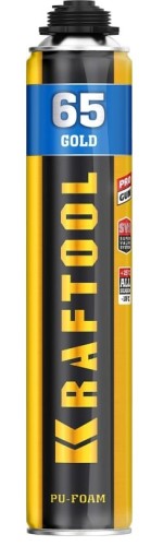 Пена монтажная KRAFTOOL GOLD 65 пистолетная, всесезонная, 850 мл 41194
