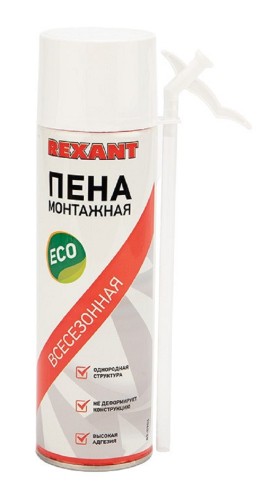 Пена монтажная REXANT 89-0906 всесезонная с трубочкой 40 л ECO