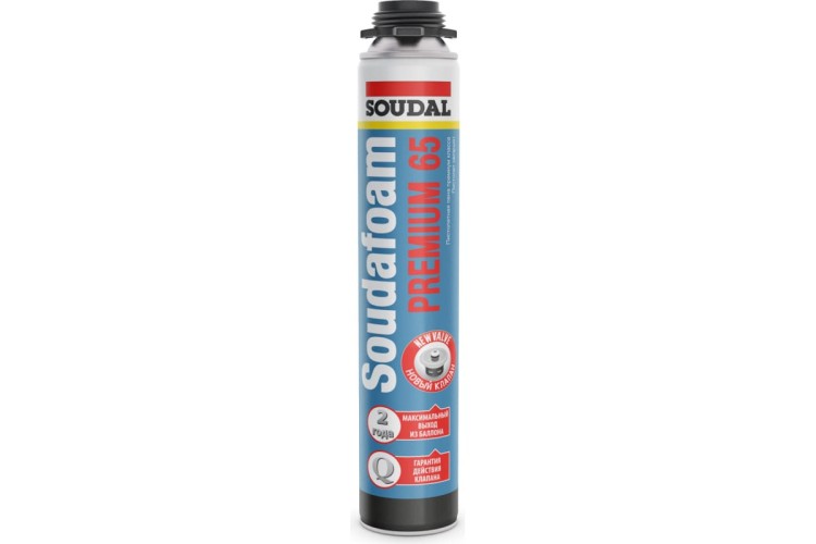 Пена монтажная SOUDAL SOUDAFOAM Premium 65 профессиональная (820 мл) 199001