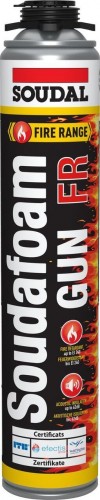 Пена монтажная SOUDAL SOUDAFOAM FR GUN профессиональная, пожаростойкая (750 мл) 132780 132780