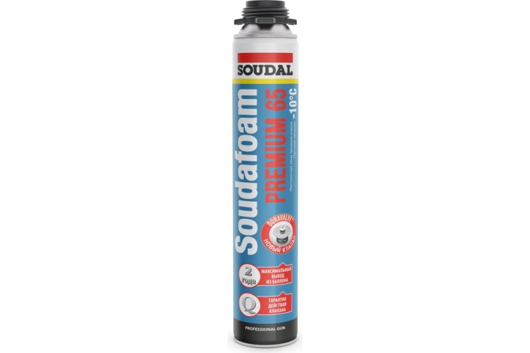 Пена монтажная SOUDAL SOUDAFOAM Premium 65 профессиональная всесезонная (820 мл) 199002