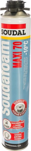 Пена монтажная SOUDAL SOUDAFOAM MAXI 70 профессиональная, всесезонная (870 мл) 118316 118316