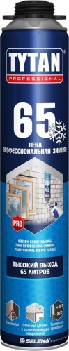 Пена монтажная Tytan 65 профессиональная всесезонная до -20°c (750мл) тов-203239