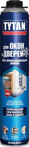 Пена монтажная Tytan для окон и дверей, профессиональная , всесезонная (750мл) тов-213040