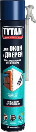 Пена монтажная Tytan для окон и дверей, стандарт, всесезонная (750мл) тов-213041