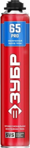 Пена монтажная ЗУБР PRO 65 профессиональная, всесезонная (850 мл) 41147_z01