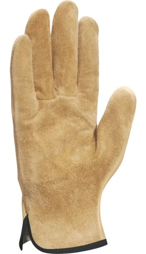 Перчатки кожаные комбинированные Delta Plus FIB4909 из водоотталкивающей воловьей кожи, р. 9 - изображение 2