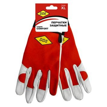 Перчатки кожаные комбинированные DDE 648-472 СOMFORT кожа/спандекс, XL