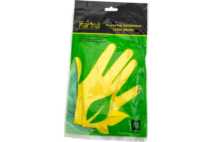 Перчатки латексные Farina 96277 размер M тов-174268 - изображение 2