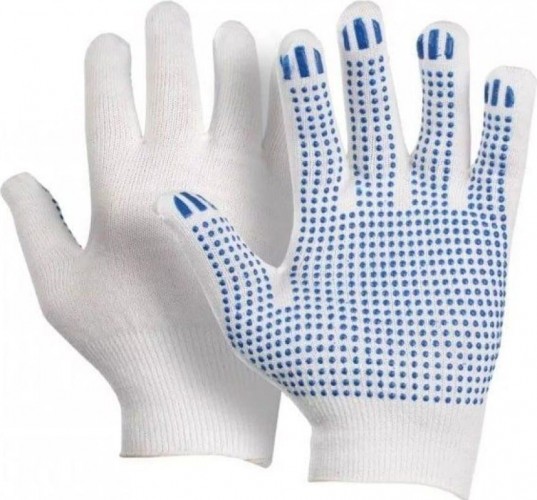 Перчатки нейлоновые - "Комфорт" 15 класс 4 нити с ПВХ черные (300пар) 563-663 - изображение 3