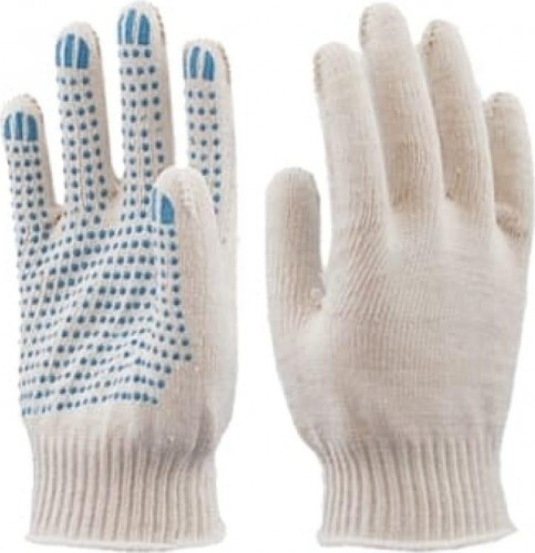 Перчатки нейлоновые - "Комфорт" 15 класс 4 нити с ПВХ черные (300пар) 563-663 - изображение 2