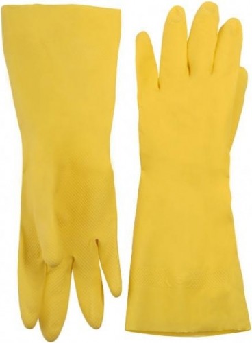 Перчатки резиновые 888 5077000 латексные, желтые, размер S