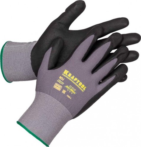 Перчатки с полимерным покрытием KRAFTOOL EXPERT размер m 11285-M