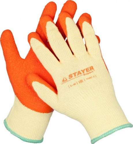 Перчатки STAYER HARD PRO L-XL рельефные особопрочные противоскользящие 11407-XL