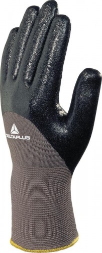 Перчатки трикотажные Delta Plus VE713 с двойным нитриловым покрытием, размер 10 VE71310