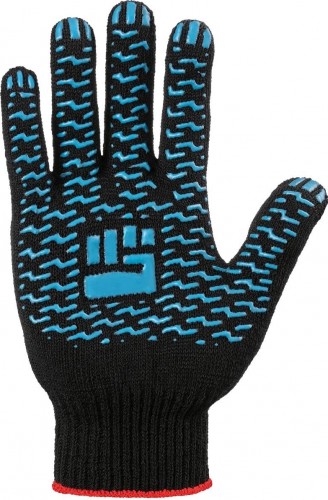 Перчатки трикотажные  "Комфорт" 10 класс 4 нити с ПВХ черные (300пар) 911-948 - изображение 2