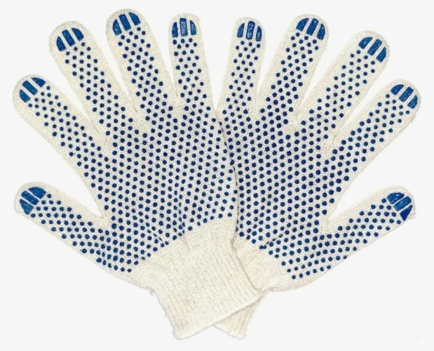 Перчатки трикотажные КУВАЛДА.РУ Экстра х/б с ПВХ БП-00000202