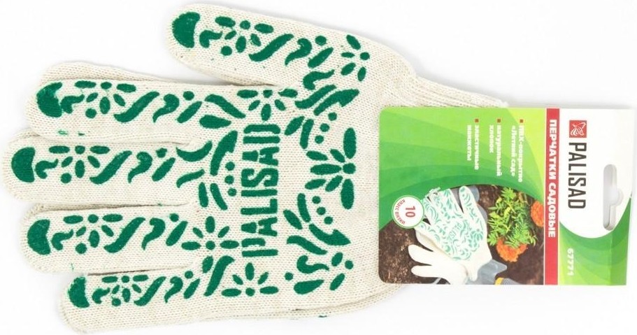 Перчатки трикотажные PALISAD Летний сад пвх-покрытие 10 класс 67771 - изображение 3