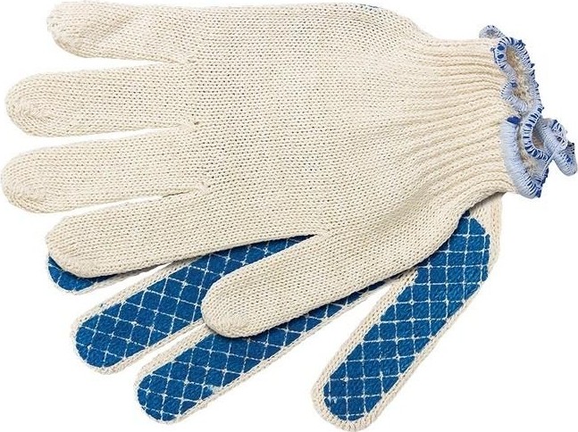 Перчатки трикотажные Шахматный облив пвх-покрытие 10 класс 67713 - изображение 2