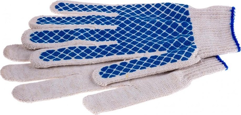 Перчатки трикотажные Шахматный облив пвх-покрытие 10 класс 67713 - изображение 3