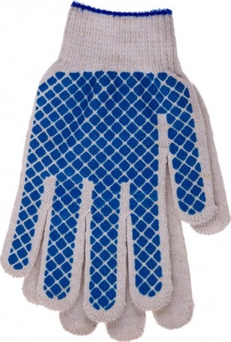 Перчатки трикотажные Шахматный облив пвх-покрытие 10 класс 67713