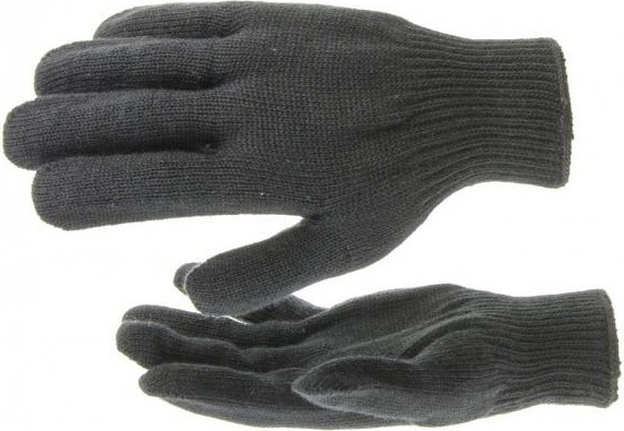 Перчатки трикотажные СИБРТЕХ акрил, цвет: черный оверлок. 68651